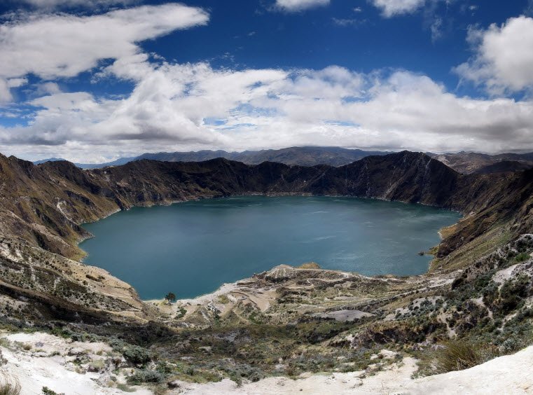 Quilotoa Crater Lake, Cotopaxi Province, Ecuador